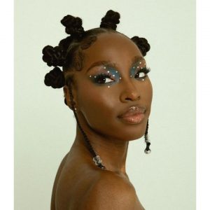 Bantu Knots with Beads