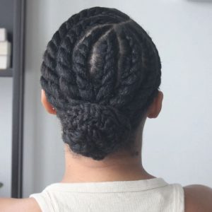 Flat Twists Low Bun