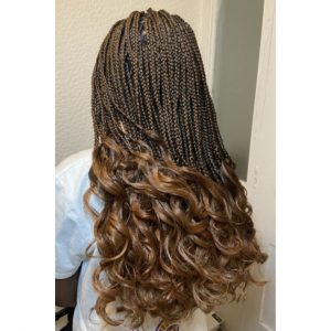 medium french curl braids