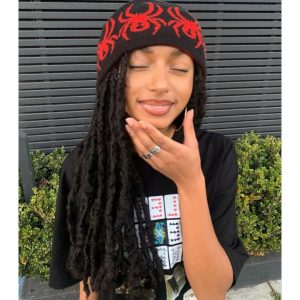  Beanie with Long Locs