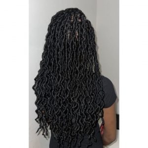 black crochet faux locs