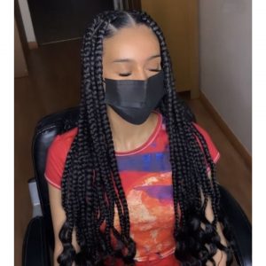 large knotless braids