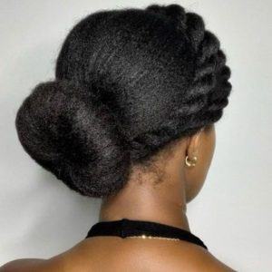 Low Bun with Twisted Sides