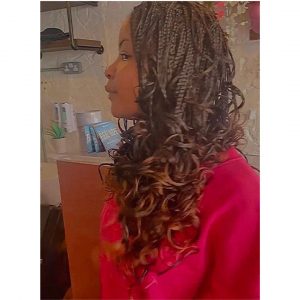 medium French curl braids