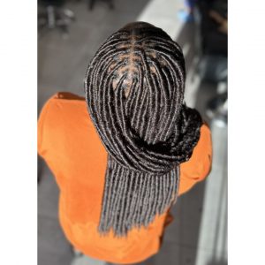 black crochet faux locs