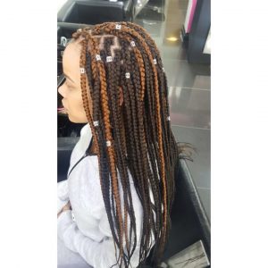 brown box braids