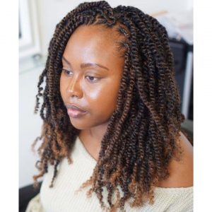 brown kinky twists