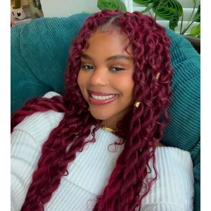 Burgundy Jumbo Twists