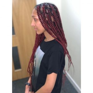 large knotless braids