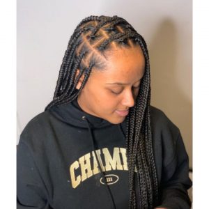 medium knotless braids