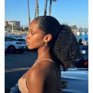 Natural Hair Sleek Low Ponytail