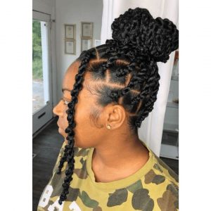 Twists High Bun