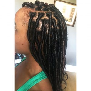 black faux locs