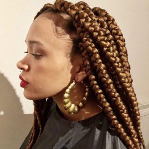 brown jumbo box braids