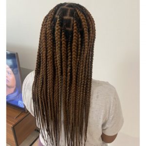 brown jumbo knotless braids