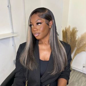 full lace wig with side parting