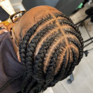 large feed in braids