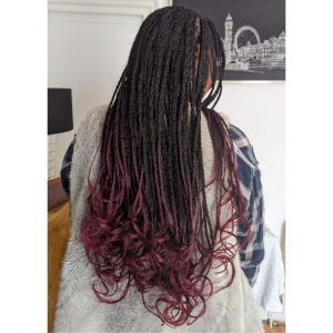 ombre french curl braids