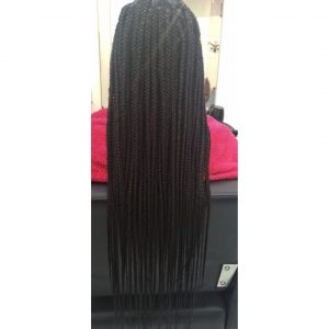 medium waist length box braids