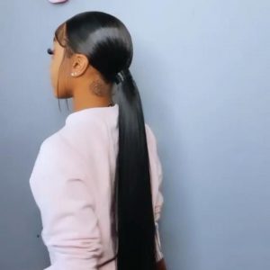 Straight Low Ponytail Weave