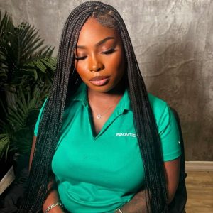 small black knotless braids 