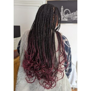 ombre French curl braids