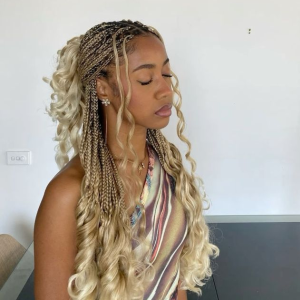 Blonde French Curl Braids