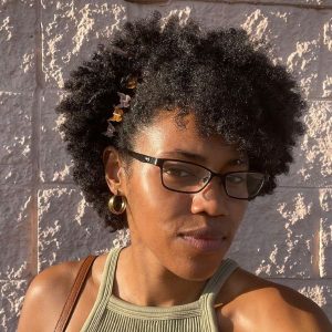 pulled back with clips