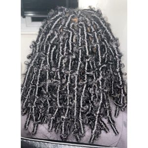 short butterfly locs Stockwell Afro hairdressers near me FroHub