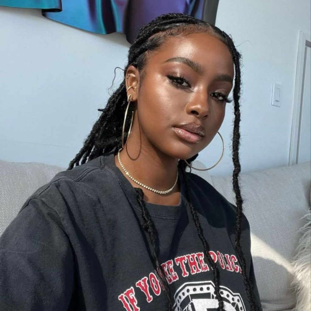 soft locs ponytail Walthamstow Afro hairdressers near me FroHub