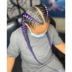 two cornrows