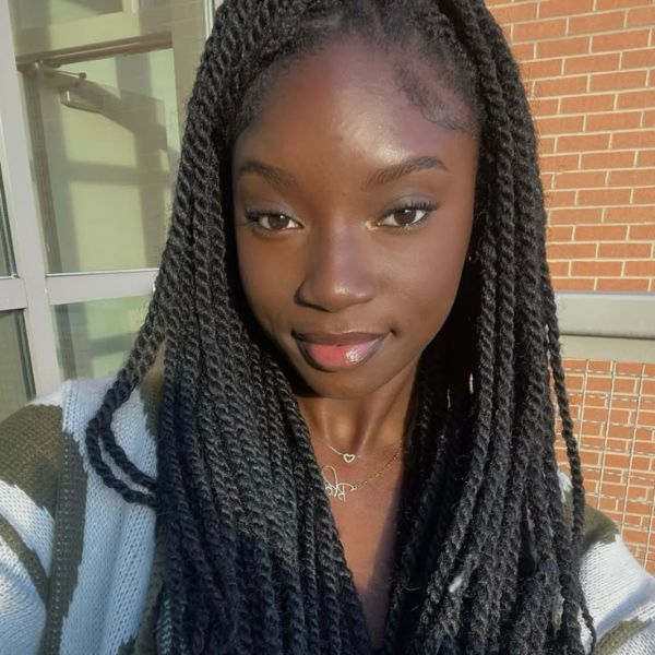 small Senegalese twists ponytail FroHub