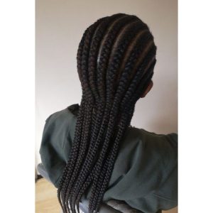 straight back feed in braids Deptford Afro hairdressers