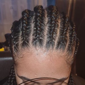 cornrows on natural hair Canning Town Afro hairdressers near me FroHub