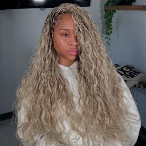 ash blonde goddess braids Pantone Colour of the year FroHub