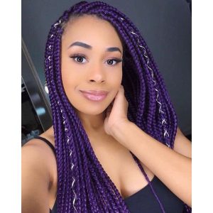 purple box braids FroHub