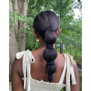 bubble ponytail on natural hair FroHub