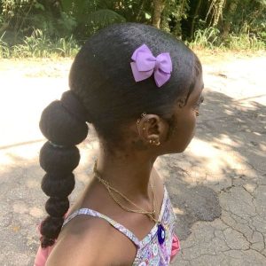 bubble ponytail on natural hair FroHub