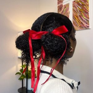 low space buns on natural hair FroHub