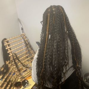 small knotless goddess braids Afro hairdressers near me in Wandsworth FroHub