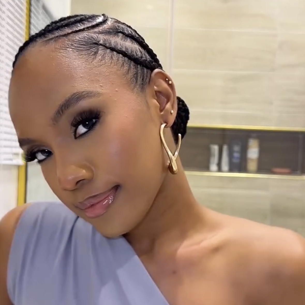 stitch braids bun