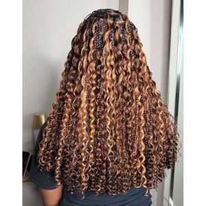 braids with caramel highlights FroHub