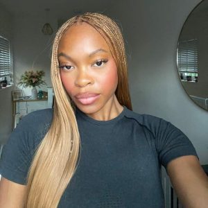 honey blonde knotless braids FroHub