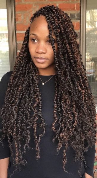 Medium Spring or Passion Twists – waist length