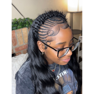 wavy butterfly crown braids